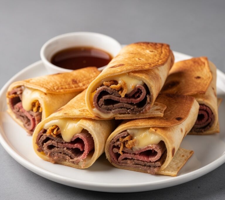 French Dip Tortilla Rollups