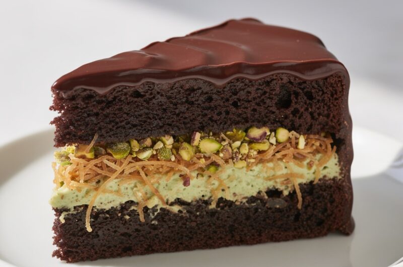Dubai Chocolate Pistachio Cake